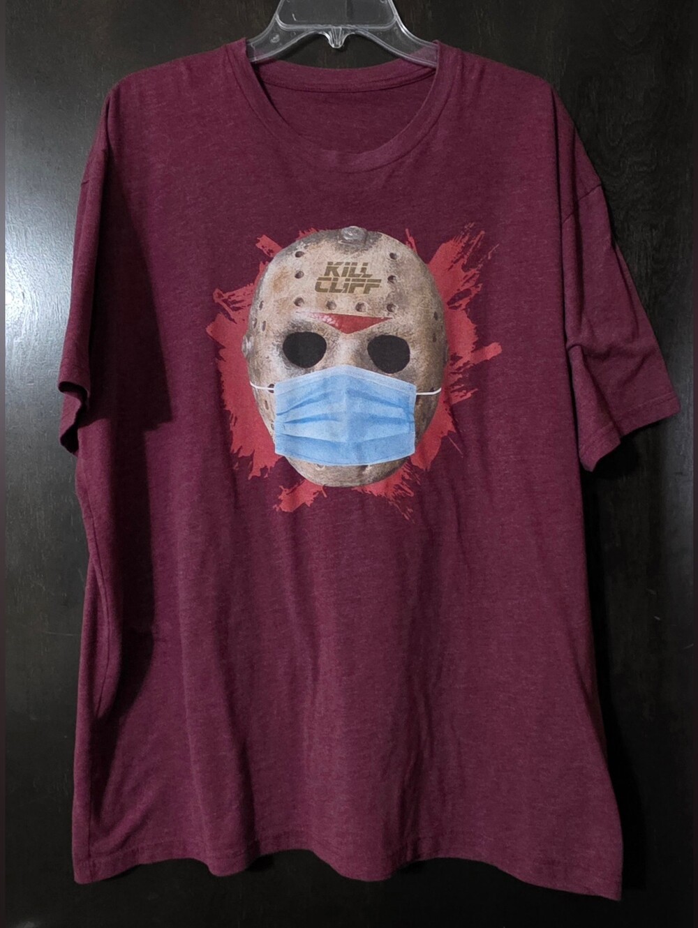 Kill Cliff "Masked" Men's Burgundy Short-Sleeve Graphic Tee Collectible Size XXL
